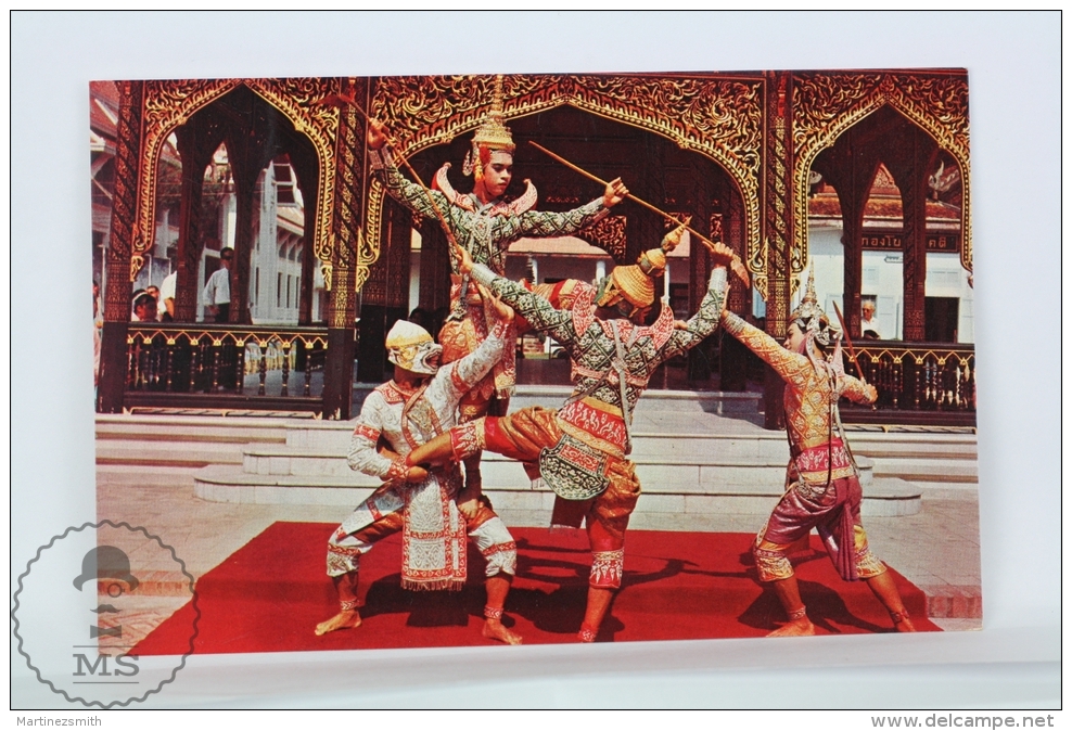 Thailand Postcard - Khon, A Masked Play, Thai Classical Dance - Tailandia