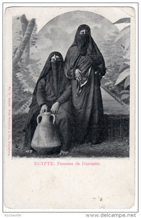 Egypte-Femmes De Damiette- Carte Postale-Scans Recto-verso- - Damieta