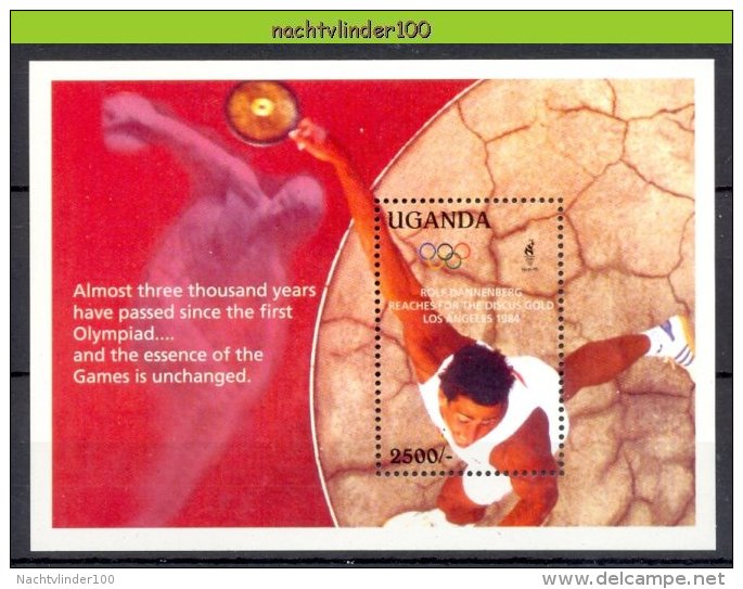 Mtd105 SPORT OLYMPISCHE SPELEN ROLF DANNENBERG DISCUS OLYMPIC GAMES LOS ANGELES UGANDA 1995 PF/MNH - Zomer 1984: Los Angeles