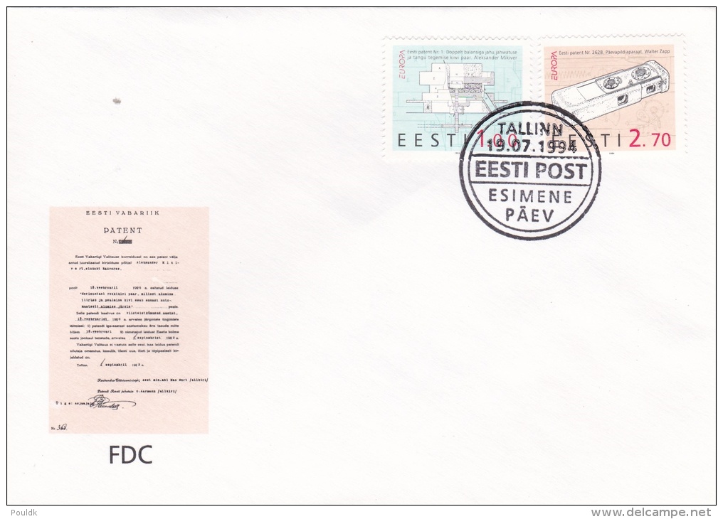 Estonia FDC: 1994 Europa CEPT (G69-40) - 1994