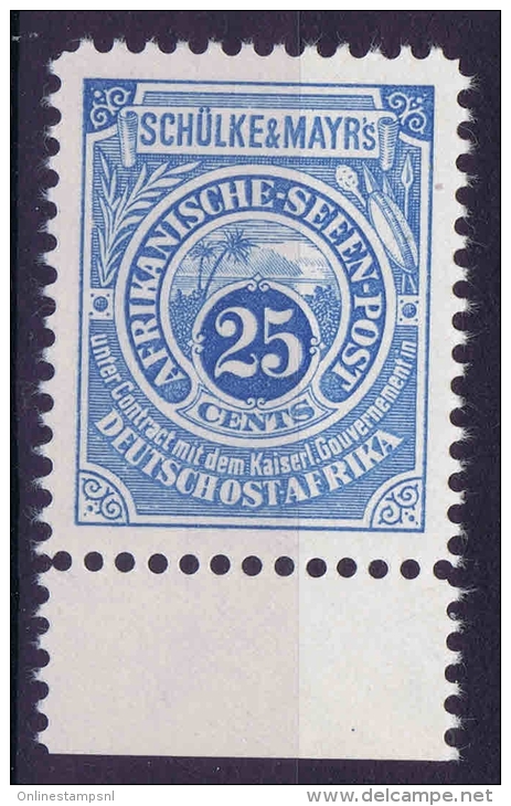 Deutsch Ostafrika : Schulke &amp; Mayr  ND BPP Böthe Signiert /signed/ Signé  Bogenrand MNH/** Postfrisch - Deutsch-Ostafrika