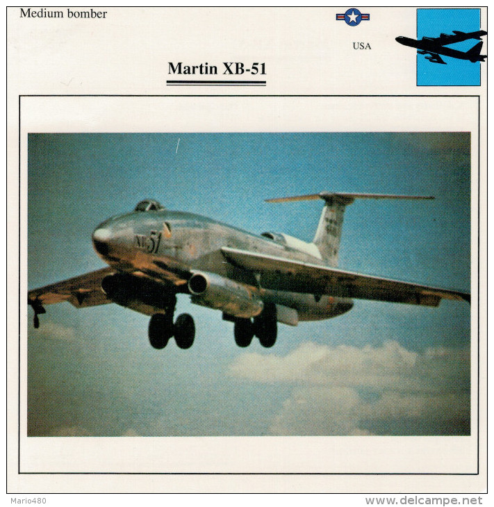 MARTIN  XB -51     (NUOVO CON DESCRIZIONE E SCHEDA TECNICA)  2 SCAN - 1939-1945: 2. Weltkrieg