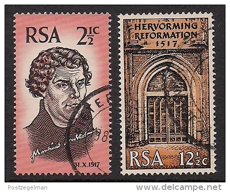 SOUTH AFRICA 1967 Used Stamp(s) Reformation 359-360 #3518 - Christianity