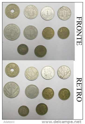 D Monete Coin Coins Francia France Franchi 10 Monete - Altri & Non Classificati