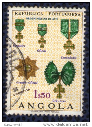 Angola 1967 Oblitéré Rond Used Insigne Ordre Militaire Ordem Militar De Avis - Angola