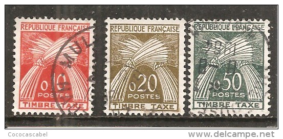 Francia-France Nº Yvert  Tasa 91-93 (usado) (o) - 1960-.... Gebraucht