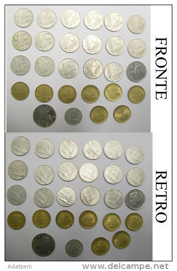 A Monete Coin Coins Italia Italy Lire 28 Monete - Otros & Sin Clasificación