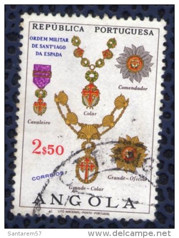 Angola 1967 Oblitéré Rond Used Insigne Ordre Militaire Ordem Militar De Santiago Da Espada - Angola