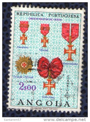 Angola 1967 Oblitéré Rond Used Insigne Ordre Militaire Ordem Militar De Cristo - Angola