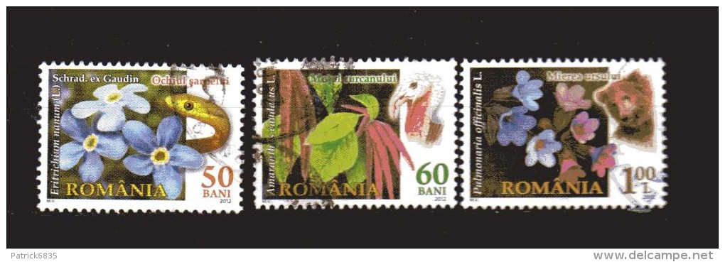 Romania - ° 2012 -  Fiori.  3 Valori. - Used Stamps