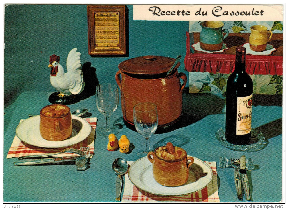 FRANCIA - France - Recette Du Cassoulet - 1980 - 1,10 F - Viaggiata Da Dax Per Montbéliard, France - Ricette Di Cucina