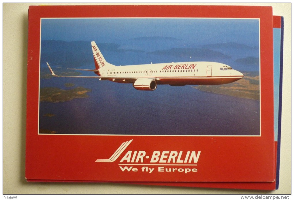 AIRLINES ISSUE / CARTE COMPAGNIE      AIR BERLIN  B 737 800 - 1946-....: Moderne