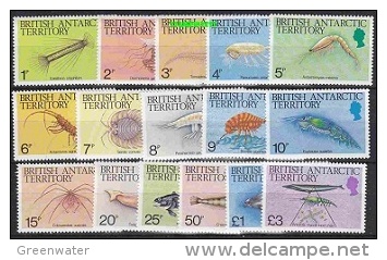 British Antarctic Territory 1984 Marine Life / Definitives 16v ** Mnh (20621) - Unused Stamps