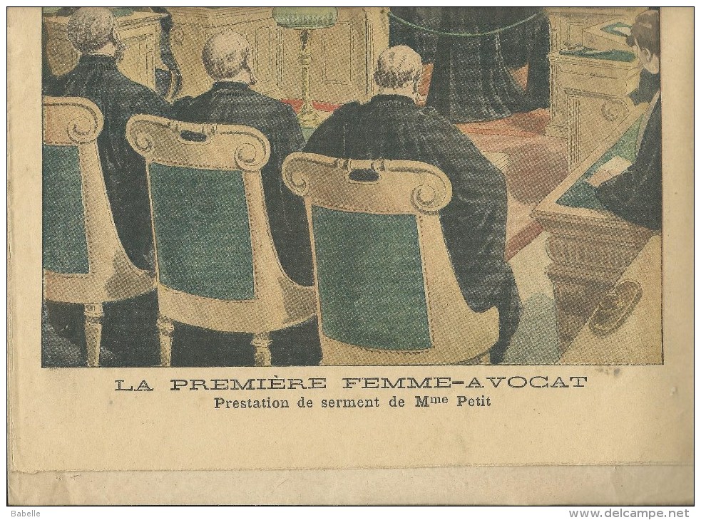 LE PETIT JOURNAL Supllément Illustré Du 23 Décembre 1900 - LA PREMIERE FEMME AVOCAT - 1850 - 1899