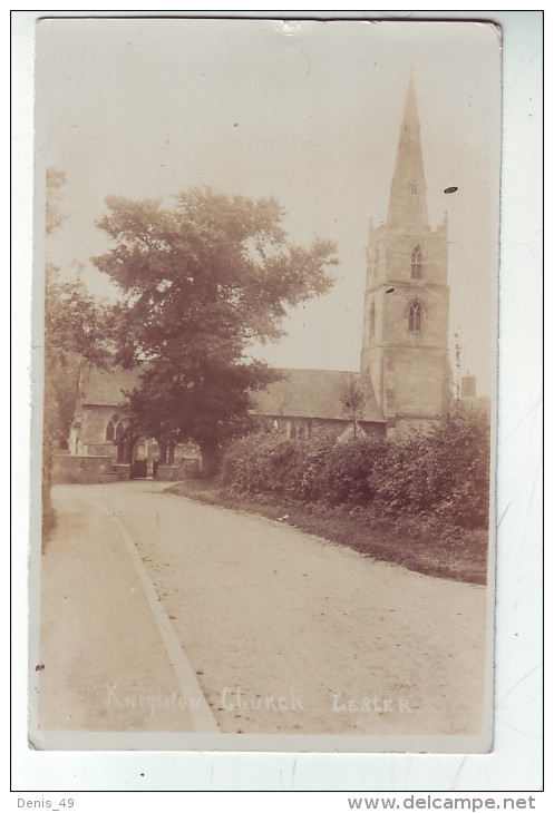 KNIGHTON Church Lester Carte Photo - Leicester