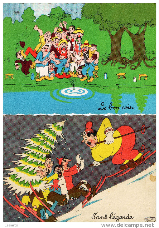 10 CPSM(4 Doubles).Illustrateur DUBOUT.Les Editions Du Moulin.Voir Scans. - Dubout