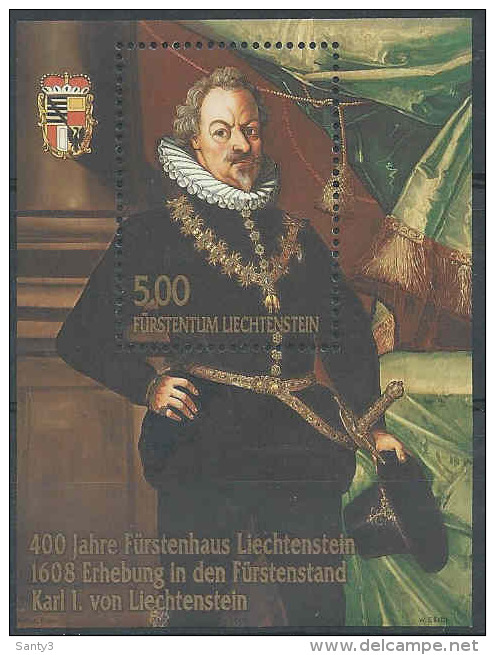 Liechtenstein, Mi Blok 18A Jaar 2008,  Postfris (MNH) Zie Scan - Blocs & Feuillets