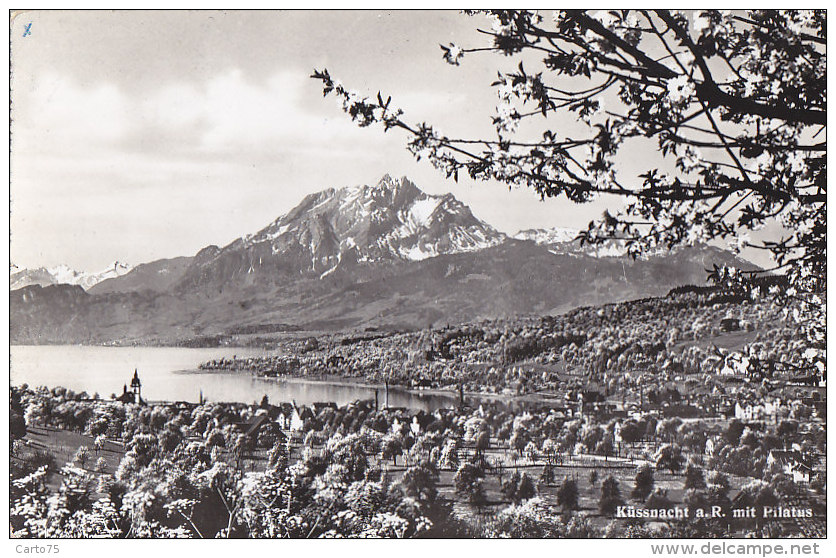 Suisse - Küssnacht A. R. Mit Pilatus - Postmarked 1957 - Küssnacht
