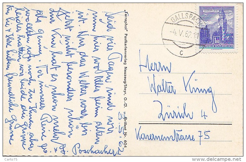 Autriche - Gruss Aus Gallspach - Institut Zeileis- Postmarked 1962 - Gallspach