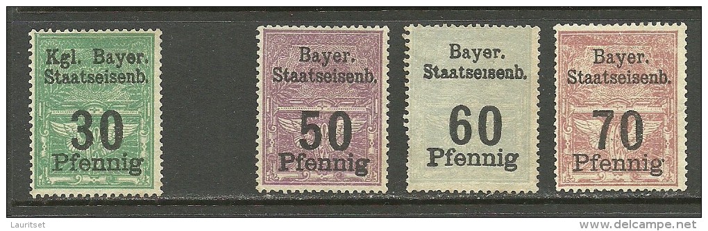 GERMANY Bayer Railway Stamps Eisenbahn Bayerische Staatseisenbahnen (*) - Autres & Non Classés