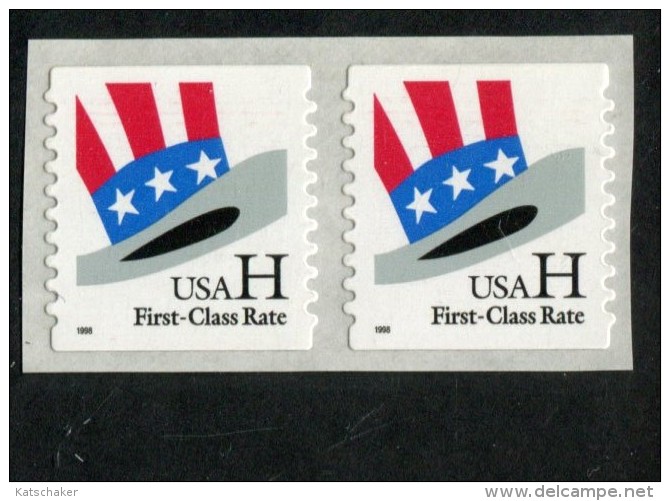 307866814 1998 (XX) SCOTT 3266 POSTFRIS MINT NEVER HINGED - UNCLE SAM'S HAT - Roulettes