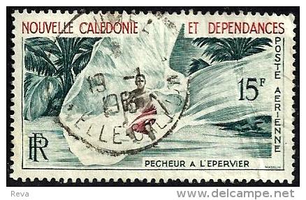 NEW CALEDONIA 15 FRANCS PERCHER A L'EPERVIER SURFING SPORT SET OF 1 UNH 1960's(?) SG251 READ DESCRIPTION !! - Used Stamps