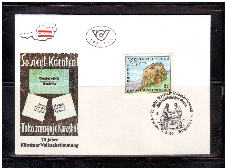 Austria/Österreich 1995 FDC Ersttag  ANK 2202  75 Jahre Kärntner Volksabstimmung - FDC