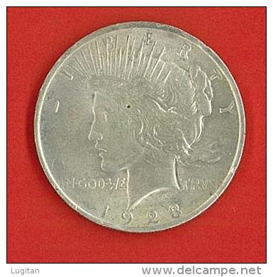 NUMISMATICA - 1 $ DOLLARO - USA Dollaro,1923 LIBERTY PEACE, PACE - One Dollar - SILVER NON PULITO - 1921-1935: Peace (Paix)