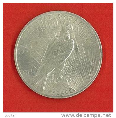 NUMISMATICA - 1 $ DOLLARO - USA Dollaro,1923 LIBERTY PEACE, PACE - One Dollar - SILVER NON PULITO - 1921-1935: Peace (Paix)