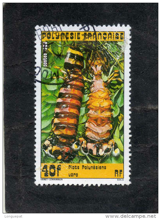 POLYNESIE  : Cuisine - Plat Polynésien : "Varo" (la Squille)- Crustacés - Alimentation - - Used Stamps