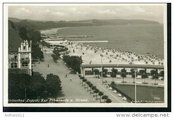 Zoppot Kur Promenade Strand Strandkorb Luftbild 7701 2.8.1942 - Danzig