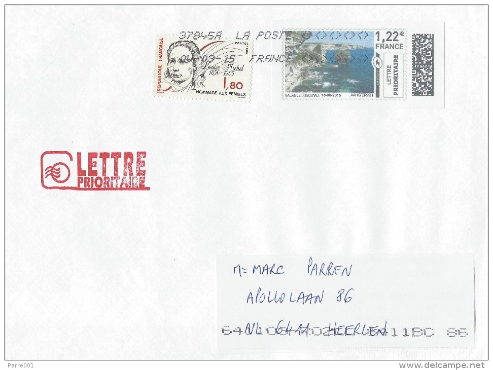 France 2015 Coastal Landscape PAP Franking Cover - PAP: TSC En Semi-officiële Bijwerking