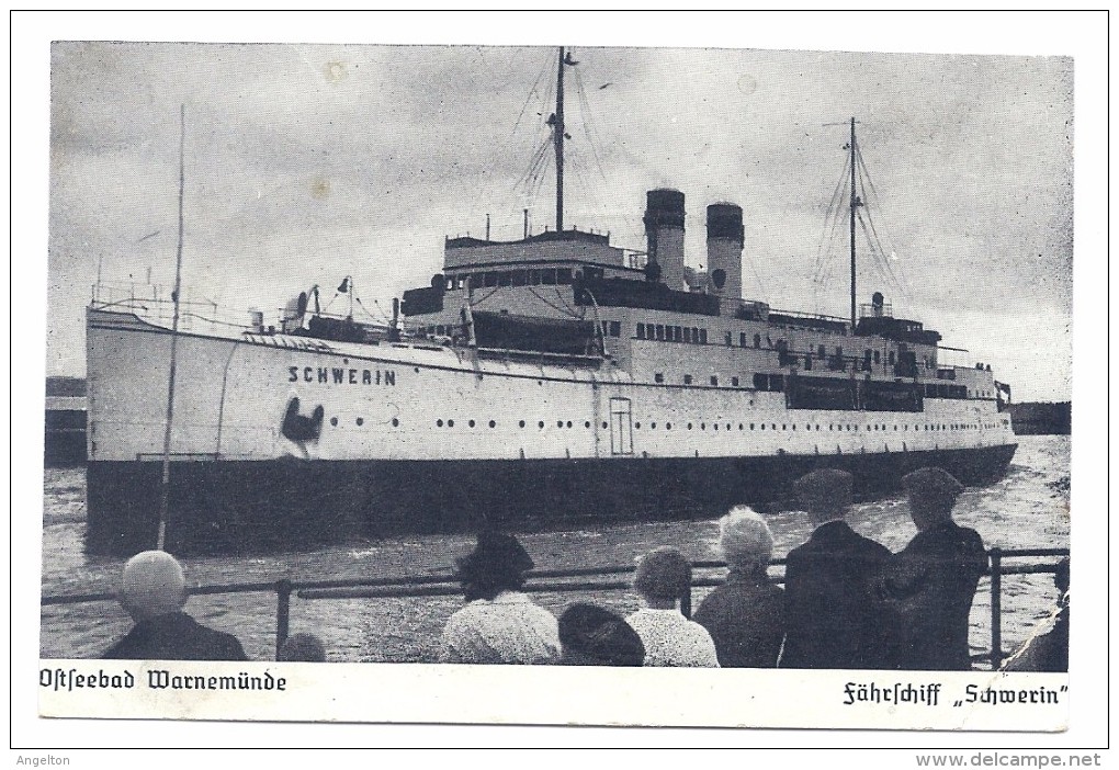 Germany Ostseebad Warnemünde Fährschiff "Schwerin" Postcard #42 - Schwerin