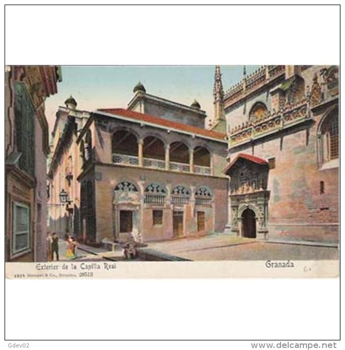 GNDTP6413-LFT3334.Tarjeta Postal DE GRANADA.Casas,edificios Y CAPILLA REAL. - Granada