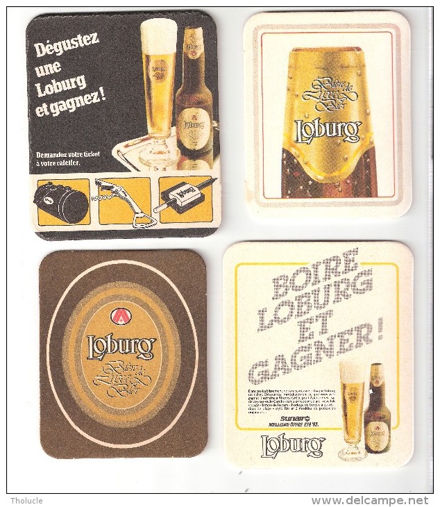 Loburg-Bière-Beer-4 Sous-Bock - Bierviltje - Beer Coaster +publicité Pour Des Concours De 1992 (Ferrari F40)-1991-1988 - Andere & Zonder Classificatie