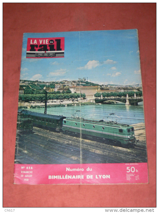 1958   LA VIE DU RAIL N° 656  /    LYON     / METIER CHEMINOT / TRAIN / CHEMINS DE FER / - Trains