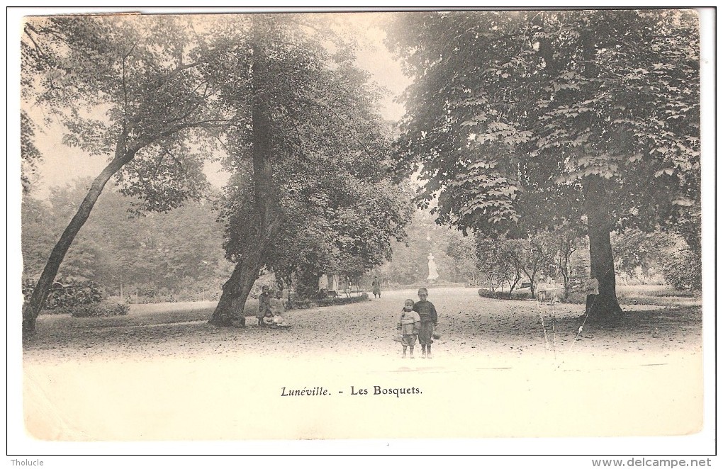 Lunéville (Meurthe Et Moselle)-1907-Les Bosquets-Enfants-Marronniers-CPA Envoyée -->référendum Au "Petit-Parisien" -scan - Luneville