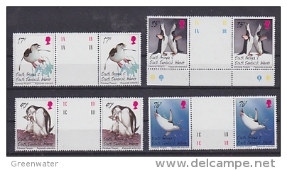 South Georgia 1996 Chinstrap Penguins 4v Gutter  ** Mnh (20636A) - Géorgie Du Sud