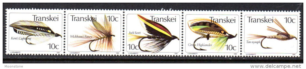 Transkei 1981 Fishing Flies II Strip Of 5, MNH - Transkei