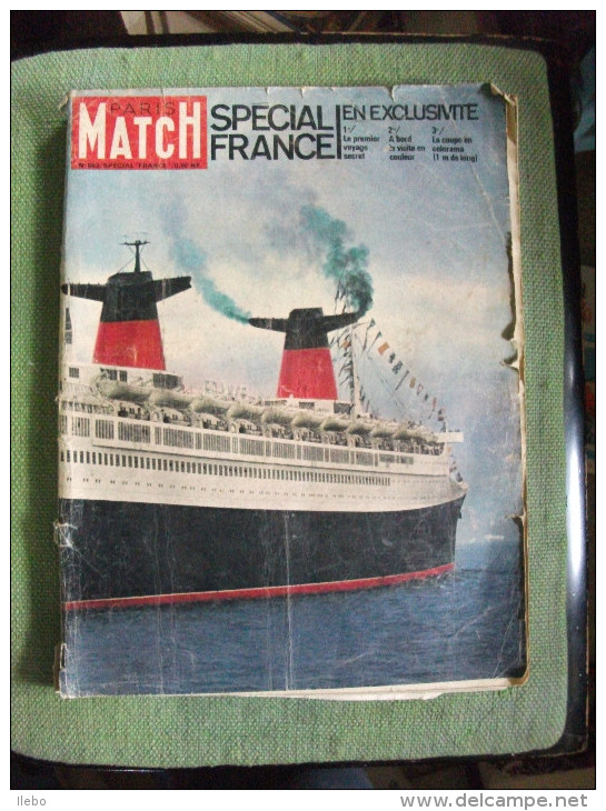 Paris Match Spécial France N° 663 Coupe En Colorama Paquebot Marine - Schiffe