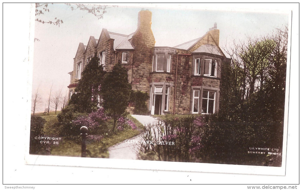 RP Calver Cliff Park DERBYSHIRE Postcard UNUSED - Derbyshire