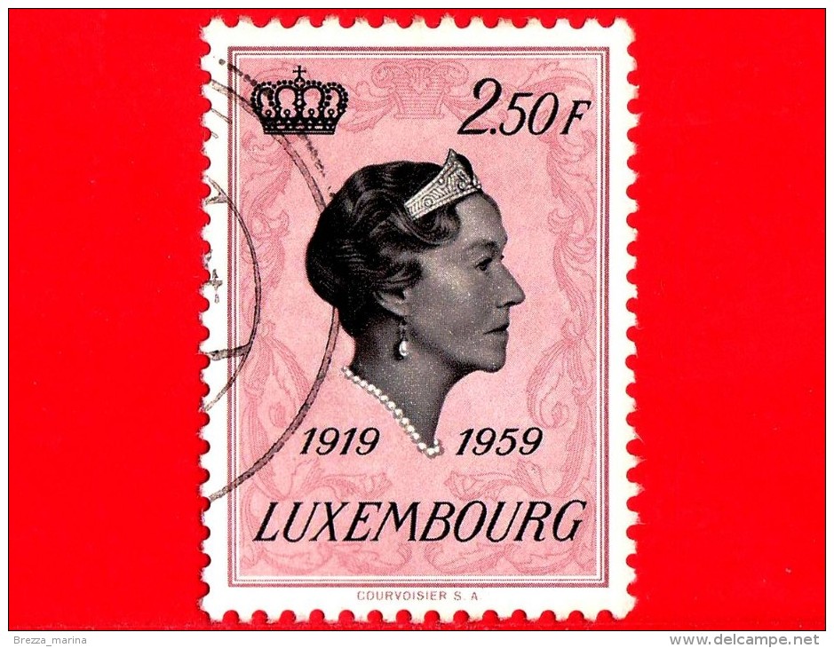 LUSSEMBURGO - Usato - 1959 - Anniversari - Profilo Della Granduchessa Charlotte - 2.50 - 1944 Charlotte De Profil à Droite