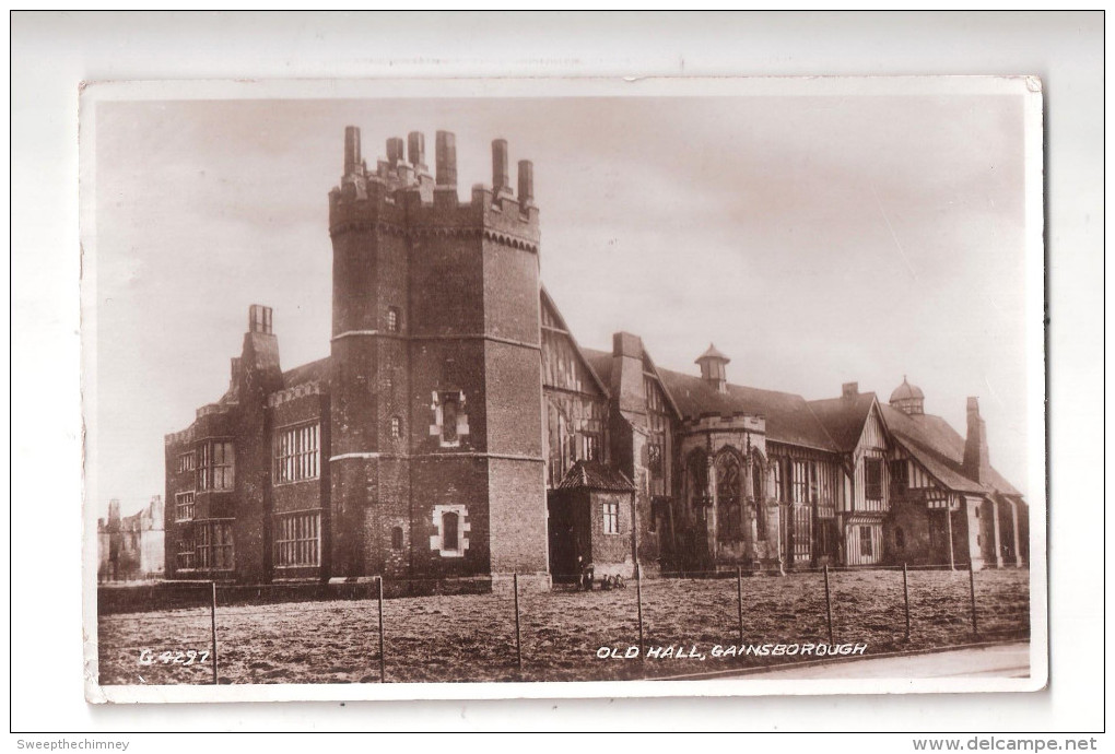 Old Hall From North Gainsborough Lincolnshire Real Photograph Postcard - Andere & Zonder Classificatie