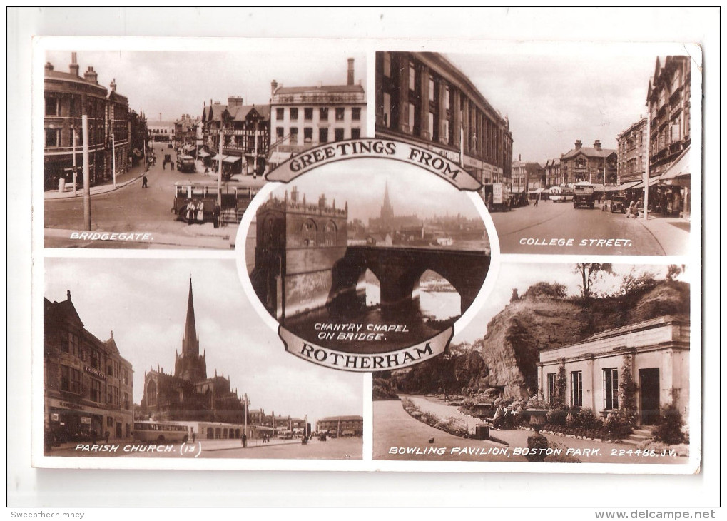 RP MULTIVIEW,ROTHERHAM,YORKS POSTCARD - Other & Unclassified