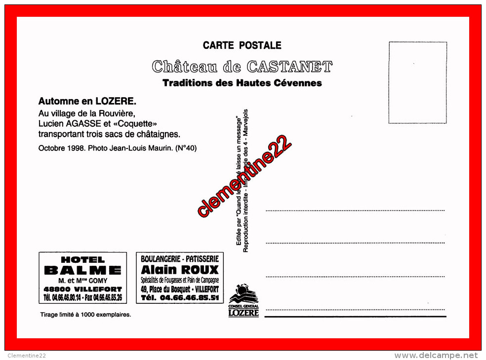 Dept 48  Cpsm De Club   Rouvière   (scan Recto Et Verso ) - Autres & Non Classés