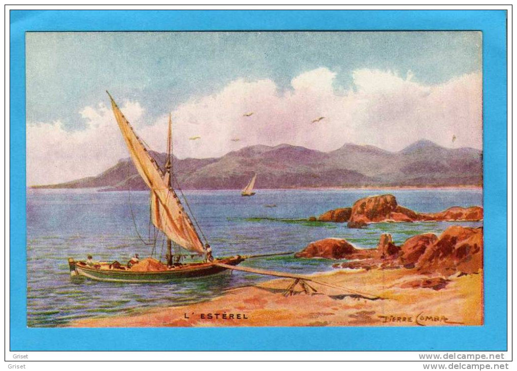 Pierre COMBA-une Tartane Accostant Sur Plage -l'esterel - Var-années 1900-10 - Combaz