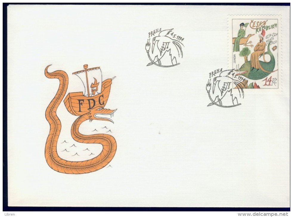 EC7-23 CZECH REPUBLIC 1994 FDC PHILEX 36-37 DISCOVERIES AND INVENTIONS, EUROPE CEPT. - 1994