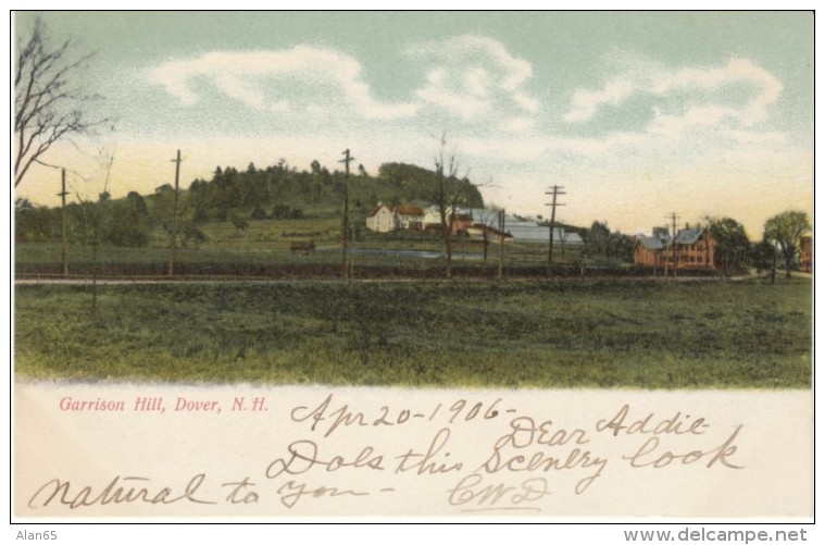 Dover New Hampshire, Garrison Hill, C1900s Vintage Postcard - Dover