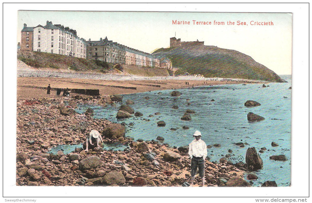 Marine Terrace & Castle Criccieth Wales Unused COLOURED PRINTED CARD CAERNARVONSHIRE - Caernarvonshire