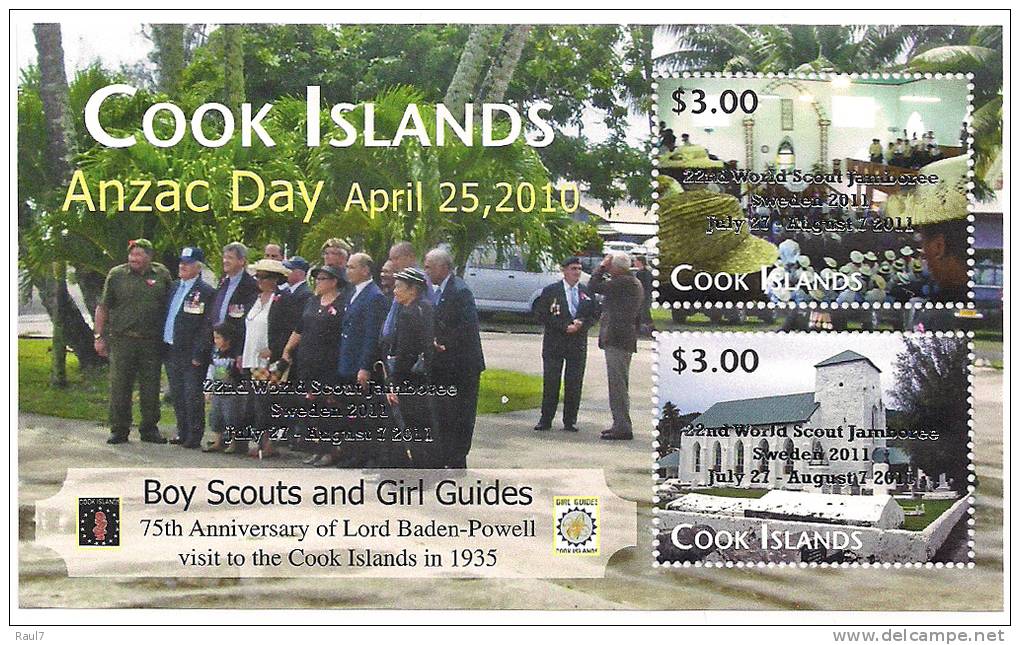 COOK // 2012 - Scoutisme, Girl Guides, Anzac Day - BF Neufs // Mnh - Neufs